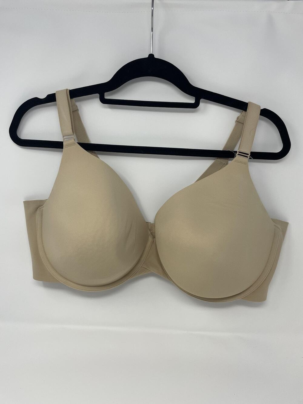 Cacique Bra Womens 42DDD Beige T-Shirt Bra Front Closure Molded Microfiber